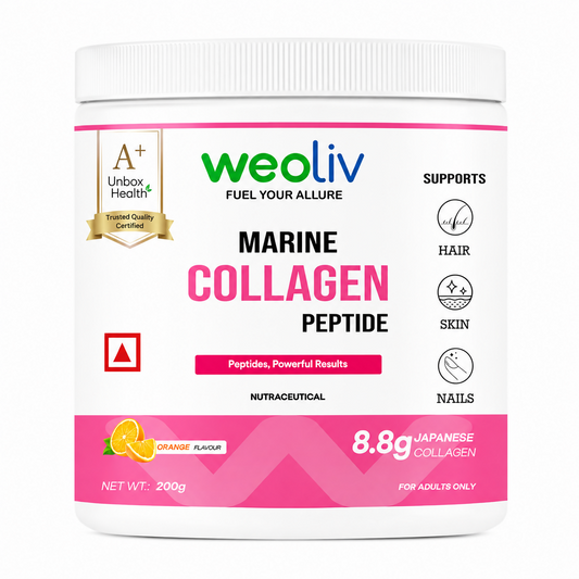 weoliv FUEL YOUR ALLURE MARINE COLLAGEN PEPTIDE | Peptides, Powerful Results | Supports Hair, Skin & Nails