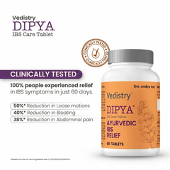 Vedistry® DIPYA IBS Care Tablet | Clinically Tested Relief for IBS Symptoms | 60 Tablets