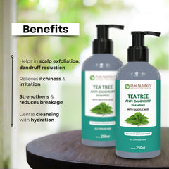 Pure Nutrition Multi-Peptides Anti Hair Fall Shampoo, 250ml | With Pro-Vitamin B5, Keratin & Niacinamide | Sulphate & Paraben Free | For All Hair Types