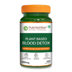 Pure Nutrition Plant-Based Blood Detox 800mg | With Neem, Manjistha & Turmeric Extract | Natural Blood Purifier for Skin Health, Detox Support, Acne & Pimple Control