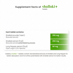 Vedistry® Shallaki+ Tablets | Standardized Shallaki Extract & Long Pepper | Supports Joint Health & Mobility | 60 Tablets