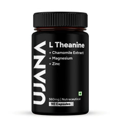 UJANA L-Theanine with Chamomile Extract, Magnesium & Zinc – 560 mg Formula - 90 Capsules