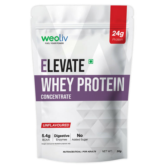 weoliv FUEL YOUR POWER ELEVATE WHEY PROTEIN | CONCENTRATE | UNFLAVOURED