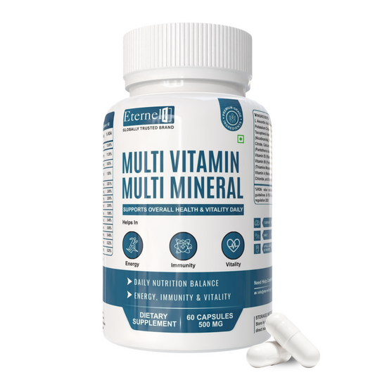 Eternell® Multivitamin Multimineral Capsules | Supports Energy, Immunity & Daily Vitality | Vegan, Gluten-Free & Soy-Free | 60 Capsules