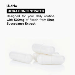 UJANA Fisetin Complex with Quercetin, Apigenin, Trans-Resveratrol | 6 IN 1Formula 1150 mg | 90 Capsules