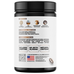 Gainz4Ever Prime Preworkout Coffee with Adaptogenic Mushrooms for Energy, Focus & Gut Health Support