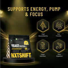 Pure Nutrition Yeast Protein Powder 1kg, | 25g Plant Protein, 5.56g BCAA, All 9 Essential Amino Acids | Vegan, Dairy-Free Protein Supplement for Muscle Recovery