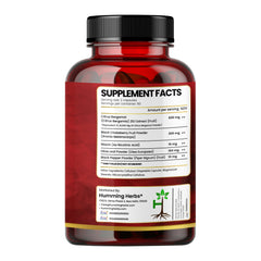 Humming Herbs Citrus Bergamot 15500mg - High Potency Cholesterol Support Supplement with Black Choke Berry, Niacin, Olive Leaf & Black Pepper Extract, Heart Health, Antioxidant, Vegan, Capsules