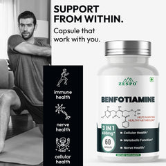 Zespo Benfotiamine 450mg with Alpha Lipoic Acid & L-Leucine - 90 Capsules