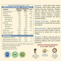 weoliv FUEL YOUR POWER VECTOR WHEY ISO | ISOLATE + CONCENTRATE | KESAR KULFI | 1KG