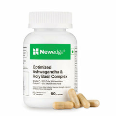 Newedge Ashwagandha & Holy Basil Complex | With Shoden® Ashwagandha & Ocitum™ Holy Basil Extract | Supports Stress, Energy & Wellness