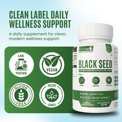 Eternell Black Seed Extract Capsules | 500 mg Nigella Sativa (Kalonji) Supplement for Immune Herbal Support, Antioxidant & Metabolism | | Supplement for men & women | 60 Veg Capsules