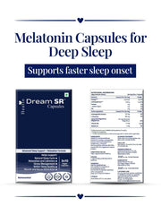 Healio® Dream SR™ Capsules | Melatonin Capsules for Deep Sleep | Advanced Sleep Support + Relaxation Formula | 30 Vegan Capsules (3x10)