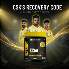 Pure Nutrition BCAA Powder - 250g (Watermelon Flavor) | 2:1:1 Ratio Amino Acids with L-Glutamine & Citrulline Malate | Intra-Workout Energy & Muscle Recovery Supplement for Men & Women