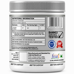 Corebolics Citrulline DL-Malate for Nitric Oxide, Endurance, Blood Flow & Workout Performance