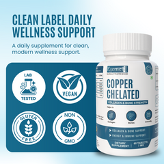 Eternell® Copper Tablets | 1.7 MG Elemental Copper | Supports Collagen, Bone Health & Immunity | 60 Tablets