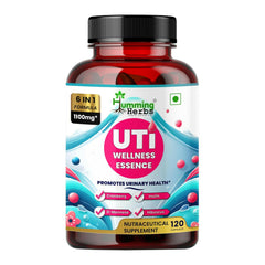 Humming Herbs UTI Wellness Essence Capsules 6-in-1 Formula D-Mannose, Cranberry Extract, Hibiscus Extract, Probiotics & Prebiotic
