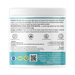 Weoliv Micronised Creatine Monohydrate Powder | Supports Muscle Strength & Recovery | Unflavoured | 3g Creatine/Serve | 100g