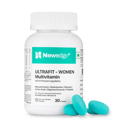 Newedge Ultrafit Women Multivitamin | 13 Vitamins, 10 Minerals, Amino Acids, Probiotics & Enzymes | Shatavari, Turmeric & Cranberry | Energy, Glow & Hormonal Balance.