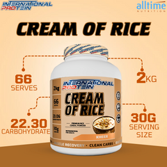 International Protein® Cream of Rice Powder | Premium Rice Cereal | 22.3g Clean Carbs & Easy Digesting | Supports Muscle Recovery & Daily Energy | 66 Servings | 2kg (Milk Chocolate)