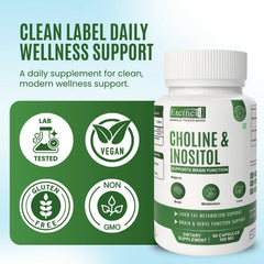 Eternell Choline & Inositol – Supports Brain & Liver Function (500 mg, 60 Capsules)