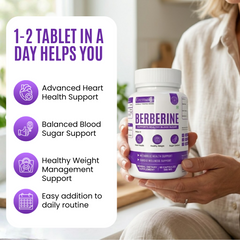 Eternell® Berberine Capsules | 500 MG | Supports Healthy Blood Sugar, Metabolic Health & Heart Wellness | 60 Capsules