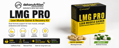 Detonutrition LMG Pro (Lean Muscle Gainer) – Nutritive Exclusive Muscle & Strength Gainer Kit (60+60 Capsules)