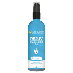 Pure Nutrition Rejuvenate Magnesium Oil Spray - 200ml | Aqua fresh with Aloe vera,Jasmine,Tea tree and Pepper mint oil | Heals with refreshing muscle support.