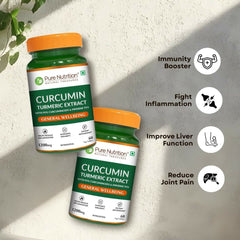 Pure Nutrition Curcumin with Piperine 60 Tablets | Turmeric Supplement for Joint, Immune & Inflammation Support | Curcumin Tablets for Daily Wellness | Anti Inflammation Supplements