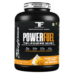Trueforma® PowerFuel Tri-Power Whey Protein Powder – 25g Protein, 5.5g BCAAs, 2.7g Leucine & 4.1g Glutamine | Enriched with Creatine, Ashwagandha & Schisandra Extract | Muscle Growth, Strength & Recovery Support| 50 Servings (2kg