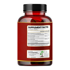 Humming Herbs Red Korean Ginseng with Ginkgo Biloba Leaf, Siberian Ginseng, Supports Energy, Concentration, Immune system and Improves Mental Clarity