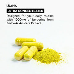 UJANA Berberine 1000 mg – Berberis Aristata Extract (std. to 97% Berberine) – 90 Vegetarian Capsules – 45 Day Pack