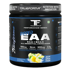 TrueForma Ripped EAA + BCAA Powder | 9 Essential Amino Acids, 2.5g L-Leucine, 500mg L-Carnitine & 100mg Quercetin Extract | Supports Muscle Recovery, Hydration & Performance | 300g
