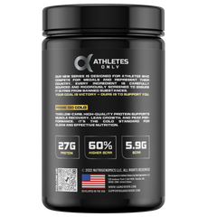 Gainz4Ever Prime ISO Gold Whey Protein Isolate with Added Enzymes for Lean Muscle Growth, Recovery & Strength Support