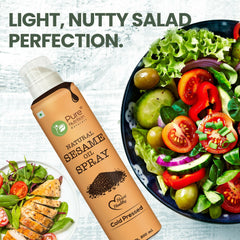 Pure Nutrition Black Sesame Oil Spray - 200ml | 100% Pure, Natural & Cold-Pressed | Cook Healthy with 10X Less Oil | Rich in Antioxidants & Nutrients | Ideal for Saut ing, Grilling & Salad Dressings | Heart-Healthy Oil