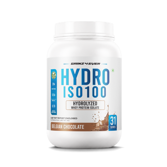Gainz4Ever Hydro ISO100 Hydrolyzed Whey Protein Isolate Powder| 25g Protein, 5.5g BCAAs, 0.7g Added Enzymes | Fast Absorption | Lab Tested