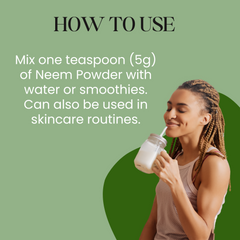 Pure Nutrition Organic Neem Leaf Powder (Azadirachta Indica) for Face Pack, Healhy Skin & Hair | Boosts Immunity & Digestion | 100% Pure, Free from Additives | Sun-dried | USDA Organic Certified | Edible Quality - 227g