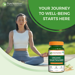 Pure Nutrition Organic Shatavari | Boosts Immunity, Digestion | Ayurvedic & Herbal Supplement | Helps Balance Women's Hormones & Reproductive Health - 120 Tablet