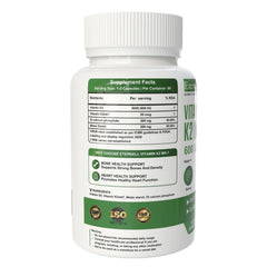 Eternell® Vitamin D3 + K2 (MK-7) Capsules | 600 I.U. + 55 MCG | Supports Bone Strength, Calcium Balance & Heart Health | 60 Capsules