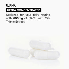UJANA NAC with Milk Thistle Seed Extract, Alpha Lipoic Acid, Vitamin C, Zinc & Vitamin D3 – 1020 mg Formula – 90 Vegetarian Capsules – 45 Day