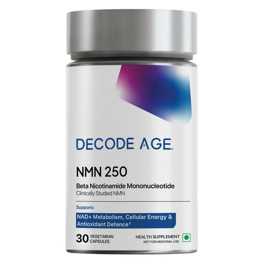 Decode Age NMN | Beta Nicotinamide Mononucleotide (NMN) | Clinically Studied Uthever® NMN | NAD+ Metabolism, Cellular Energy & Antioxidant Defence | 60 Vegetarian Capsules