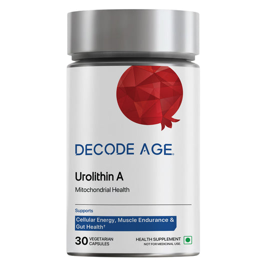 Decode Age Urolithin A | 500mg Urolithin A | Supports Mitochondrial Health, Cellular Energy, Muscle Endurance & Gut Health | 30 Vegetarian Capsules