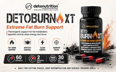 Detonutrition Deto Burn XT – Extreme Fat Burn Support (60 Capsules)