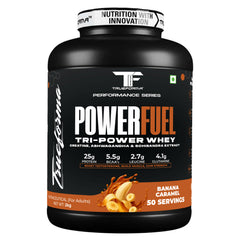 Trueforma® PowerFuel Tri-Power Whey Protein Powder – 25g Protein, 5.5g BCAAs, 2.7g Leucine & 4.1g Glutamine | Enriched with Creatine, Ashwagandha & Schisandra Extract | Muscle Growth, Strength & Recovery Support| 50 Servings (2kg