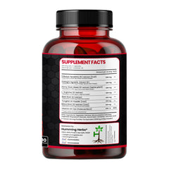 Humming Herbs Alpha Testosterone Supplement – Tribulus, Fadogia Agrestis, Epimedium (Horny Goat Weed), L‑Arginine, Beet Root, Tongkat Ali, Maca & Vitamin D3 – 120 Vegan Capsules (60 Servings)