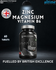 BRITPRO London® Zinc Magnesium Vitamin B6 | ZMA for Strength, Recovery & Sleep