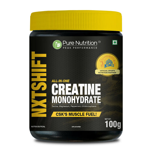 Pure Nutrition Creatine Monohydrate Powder | All-In-One Muscle Fuel with Taurine & Magnesium | 25 Servings | Advanced Strength, Power & Recovery Formula for Men & Women