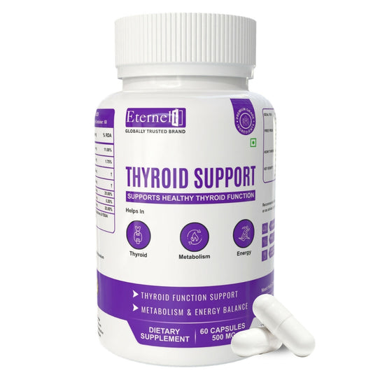 Eternell® Thyroid Support Capsules | Enriched With L-Tyrosine, Zinc, Selenium & Iodine | Supports Healthy Thyroid Function | 60 Capsules