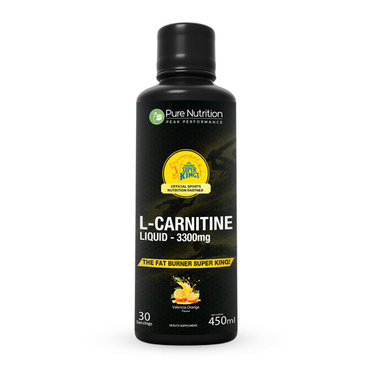 Pure Nutrition L-Carnitine Liquid 3300mg – 450ml | Valencia Orange Flavour | Pre & Post Workout Supplement for Men & Women | Supports Fat Metabolism, Energy & Performance | Sugar-Free