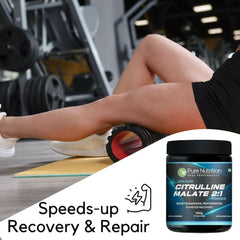 Pure Nutrition L-Citrulline Malate 2:1 Powder 100g , 33 Servings | 100% Pure & Unflavoured | Boosts Stamina, Enhances Performance, Speeds Muscle Recovery & Reduces Fatigue | Ideal Pre-Workout for Men & Women